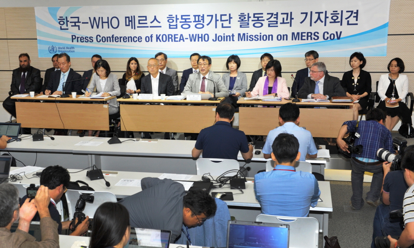 한국-WHO 메르스 합동평가단 활동결과 기자회견 사진1