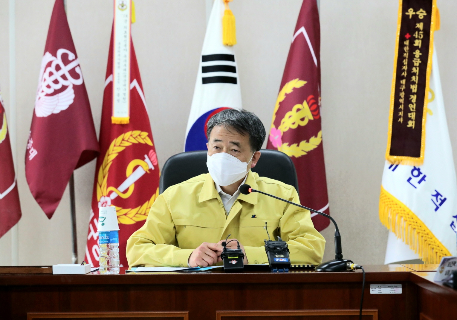 박능후 중앙재난안전대책본부 1차장, 국군대구병원 감염병 전담병원 격려 방문 사진3